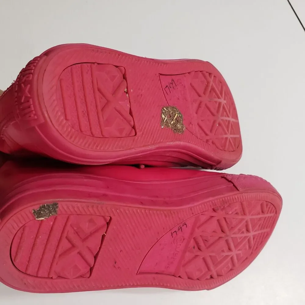 Converse Girls Youth 3 Chuck Taylor All Star Unisex Hightop Sneaker Pink Lace Up